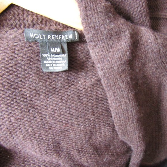 Holt Renfrew Pure Cashmere Long Wrap Cardigan Sweater - Picture 4 of 4